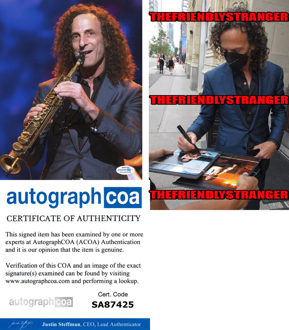 KENNY G signed Autographed 8X10 Photo Poster painting a PROOF - DOUTONES Saxophonist ACOA COA