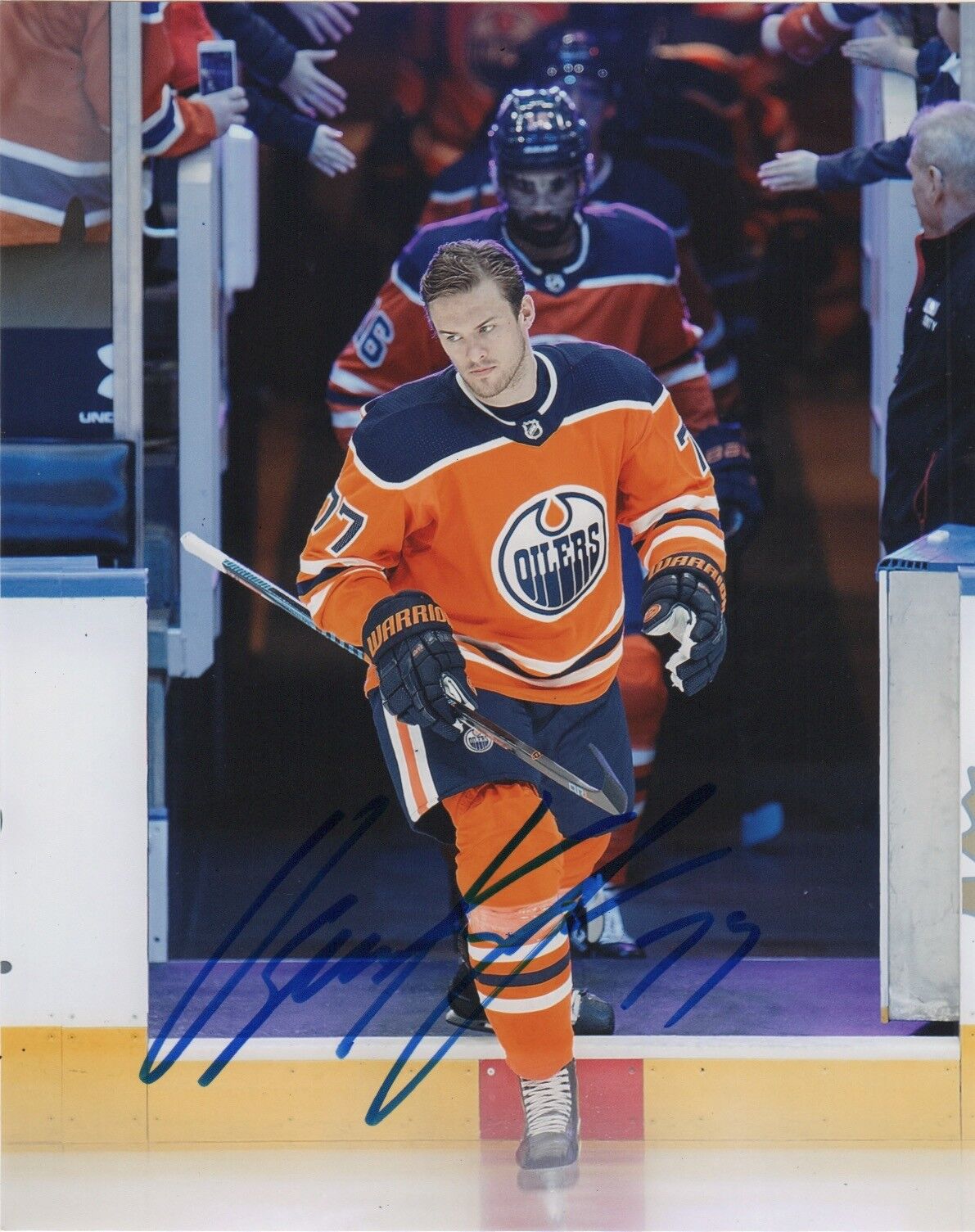 Edmonton Oilers Oscar Klefbom Autographed Signed 8x10 NHL Photo Poster painting COA #6