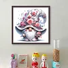 (US Only)Gnome Printed Cross Stitch Kit 40x40cm DIY 11CT Thread Art Needlework Home Decor