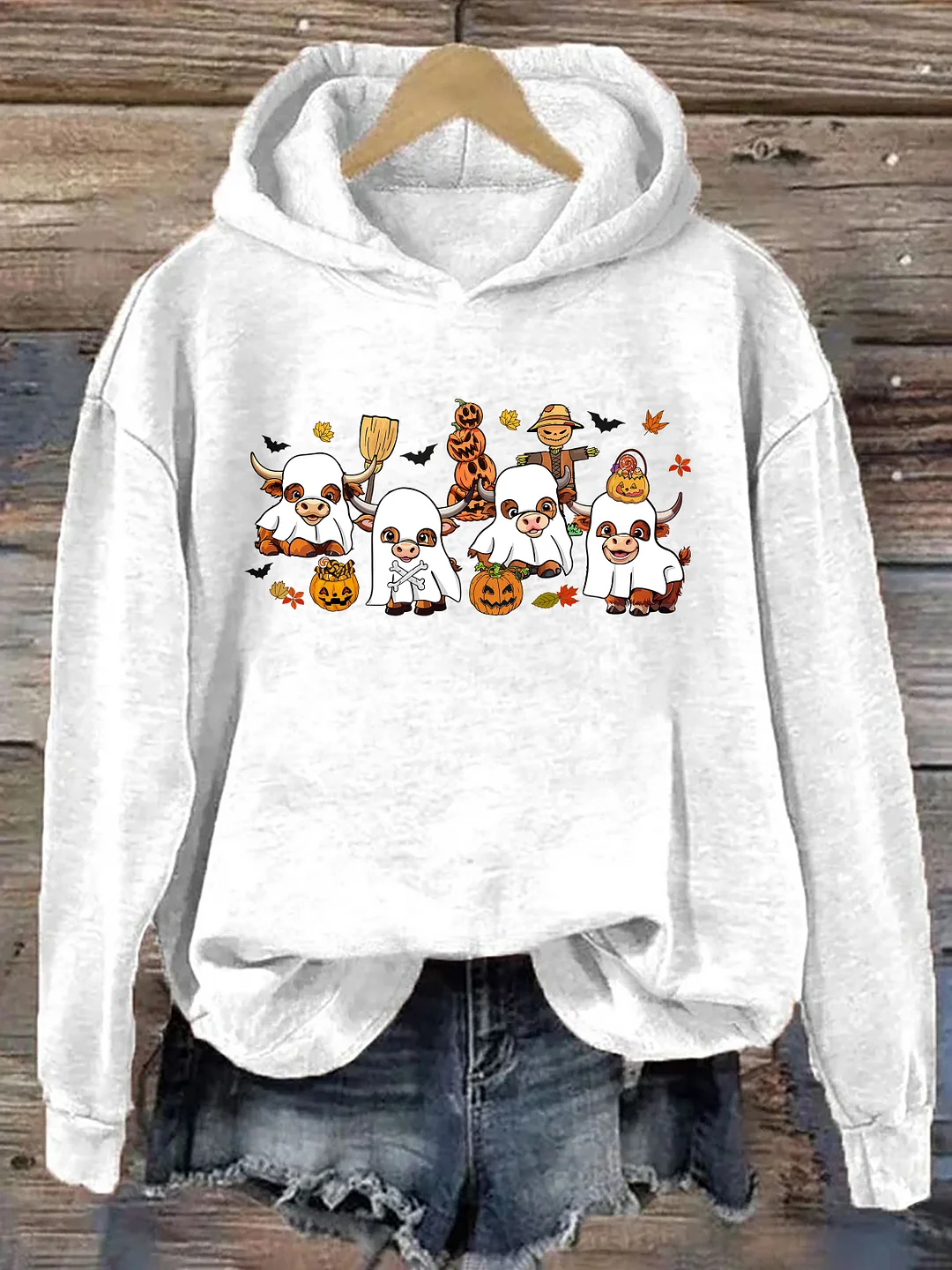 Highland Cow Halloween Hoodie