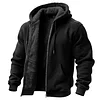 Men's Vintage Fleece Pocket Full Zip Long Sleeve Hoodie Jacket by Inlyline