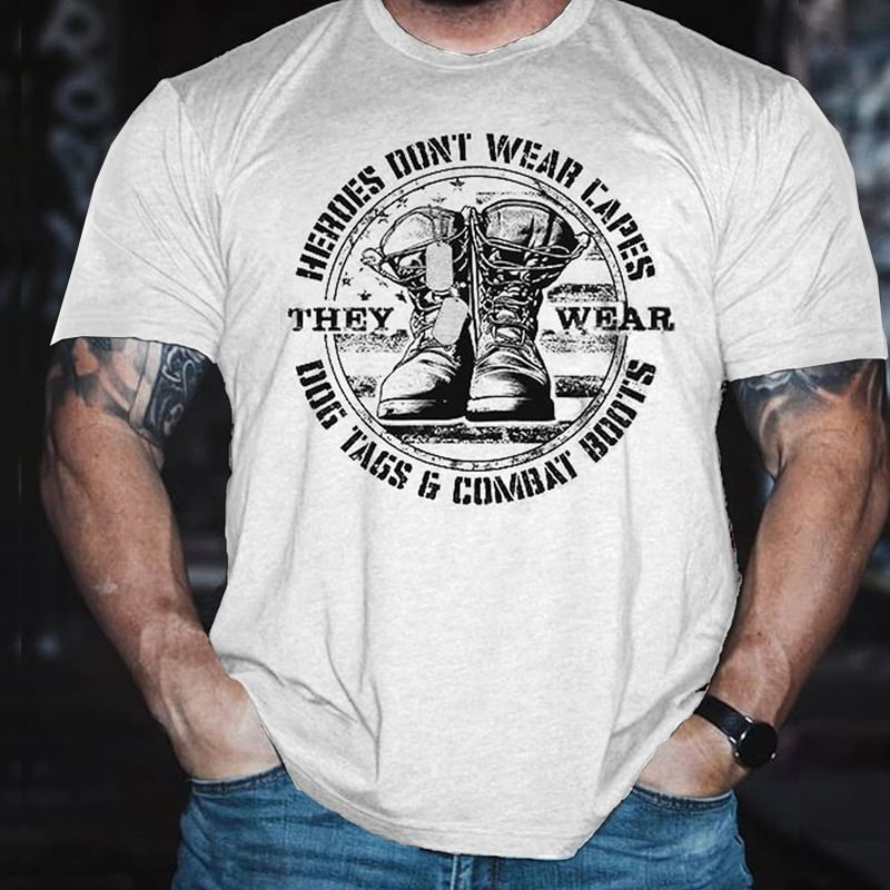 Heroes Don't Wear Capes Men's Basic T-shirt - Krazyskull
