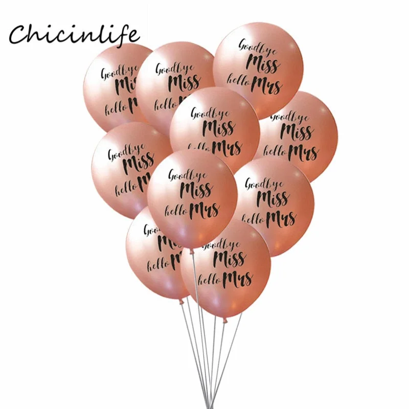 Chicinlife Rose gold Bride To Be Latex Balloons heart star balloon Bachelorette wedding party decoration