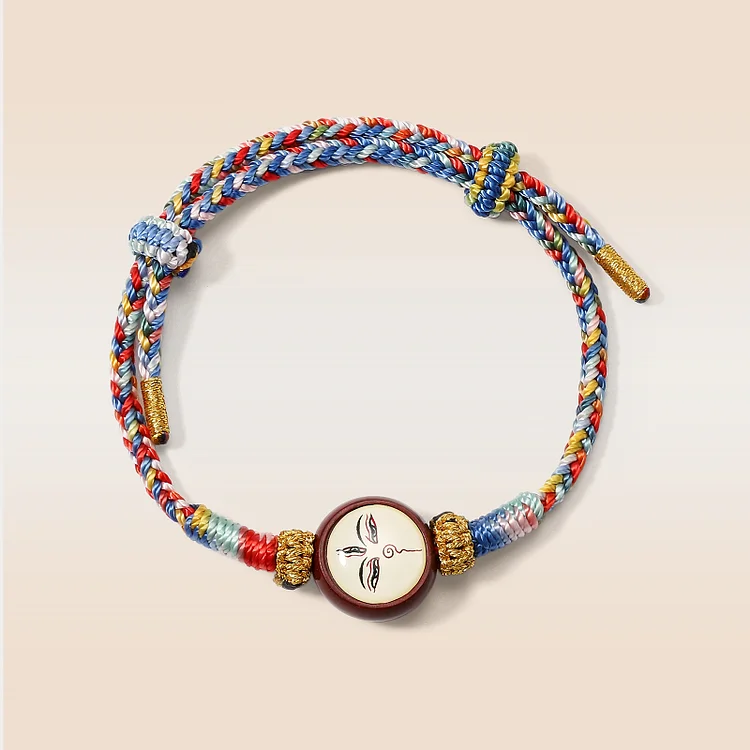 Buddha Eye Cinnabar Braided Bracelet