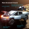 Pickup Alloy Car Cybertruck Scale Remote Control Toy Car 1:24 Cyber Simulation Camping Car Model