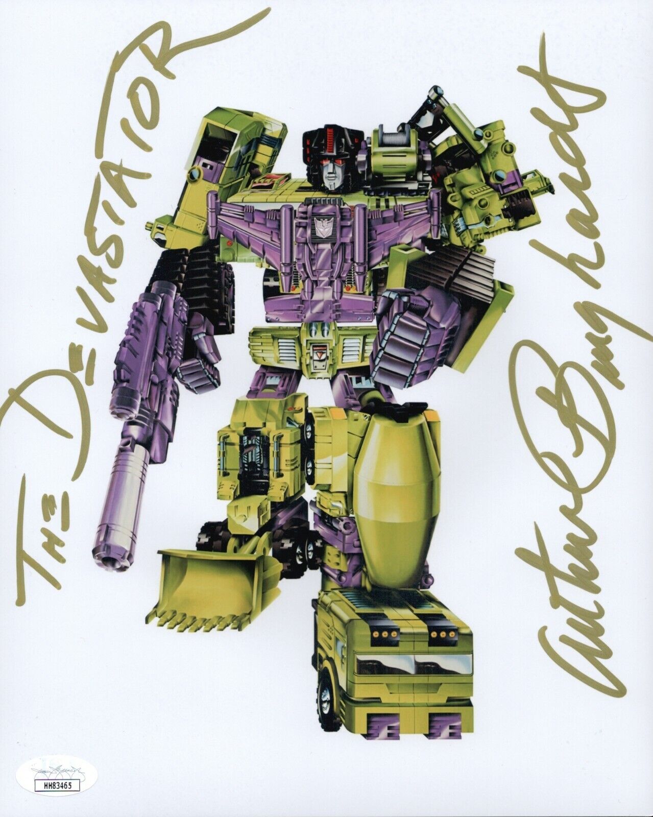 ARTHUR BURGHARDT Signed TRANSFORMERS Devastator 8x10 Photo Poster painting Autograph JSA COA