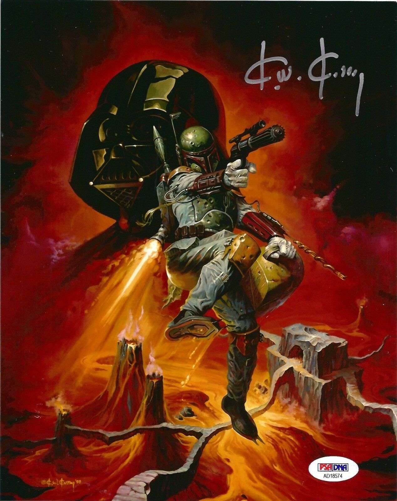 STAR WARS BOBA FETT SIGNED BY KEN KELLY 8X10 Photo Poster painting PSA DNA COA