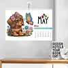 2027 New DIY Diamond Painting Wall Calendar Kit 12-Month Flip Calendar Design Home Decor