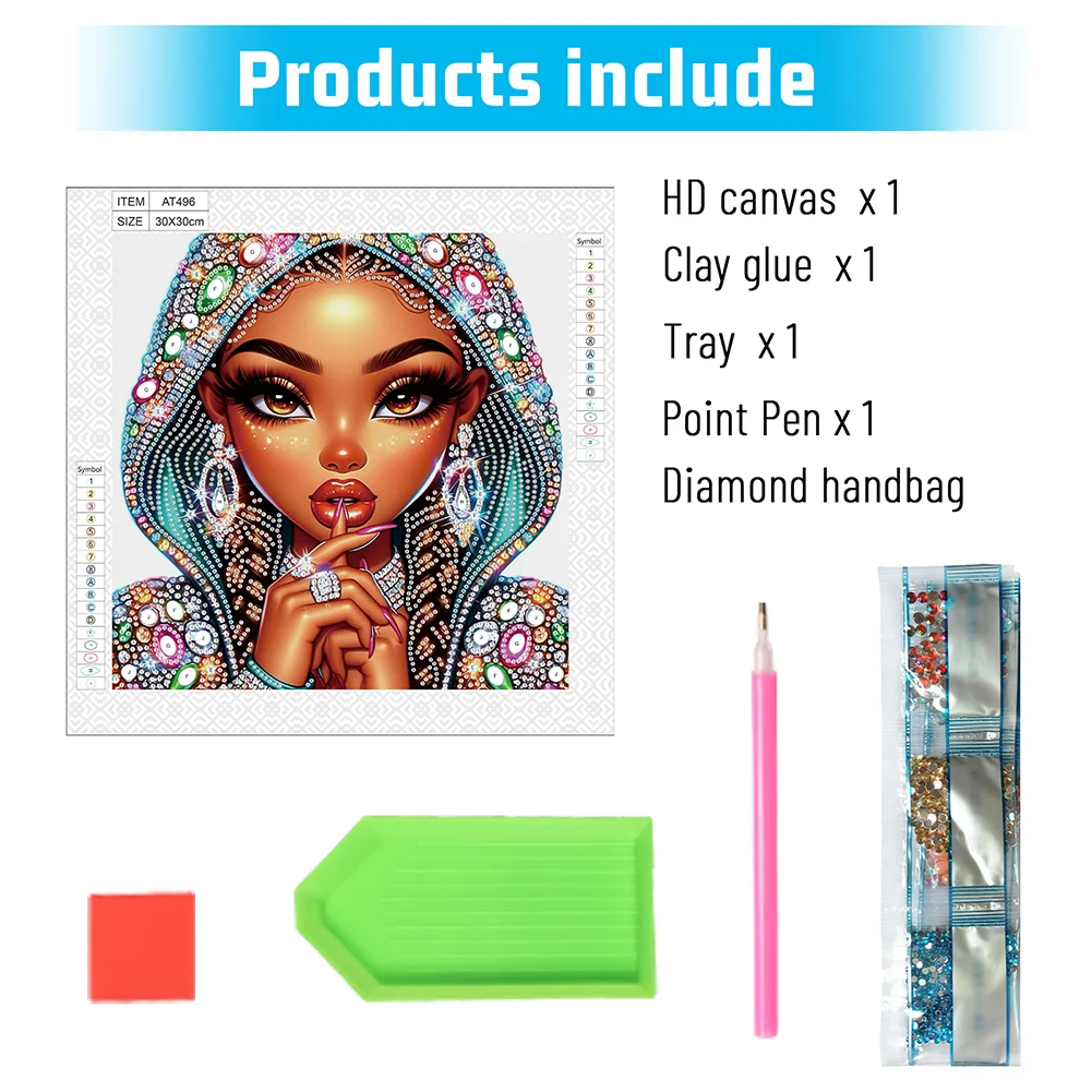 Diamond Painting - Partial Special Shaped Drill - Flower Beauty(Canvas|30*30cm)