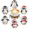6 kits d&rsquo;art en carton anim&eacute; DIY Diamond Peinture en bois avec support (Pinguin)