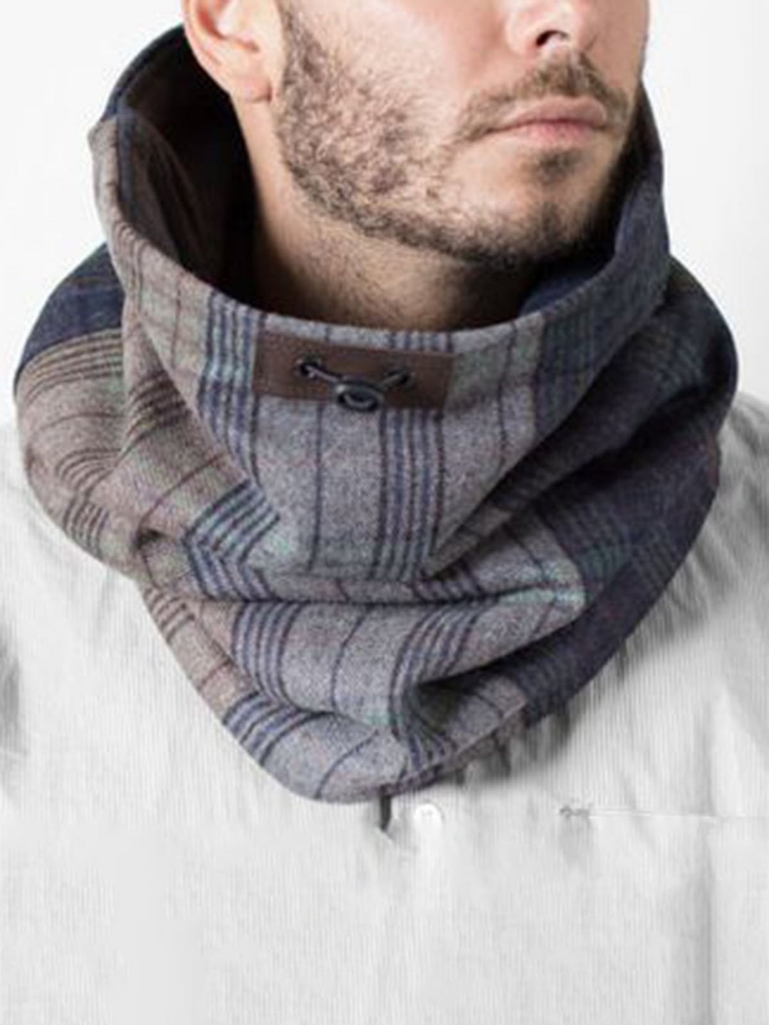 Men's casual warm scarf