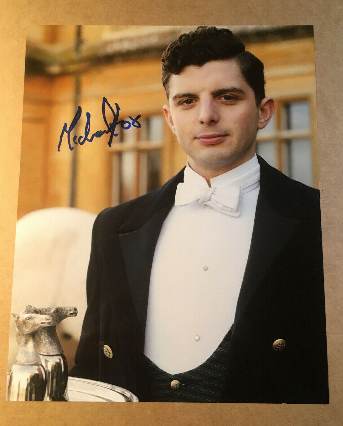 MICHAEL FOX Downton Abbey Genuine Authentic In Person Signed 10X8 Photo Poster painting UACC