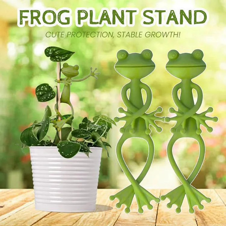 Frog Pattern Garden Plant Stand Green Decorative Plant Stand