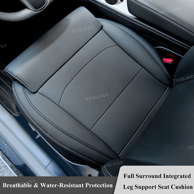 Teslasy Full Surround Seat Cushion Cover with Extended Leg Support For Tesla Model 3/Y 