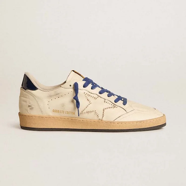 Golden Goose Ball Star LTD con estrella bordada y refuerzo del talón de charol azul