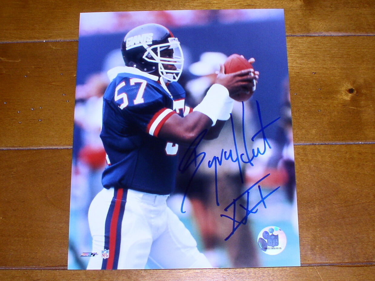 New York Giants Byron Hunt Signed Autographed 8x10 Photo Poster painting Lot Of 2 Super Bowl