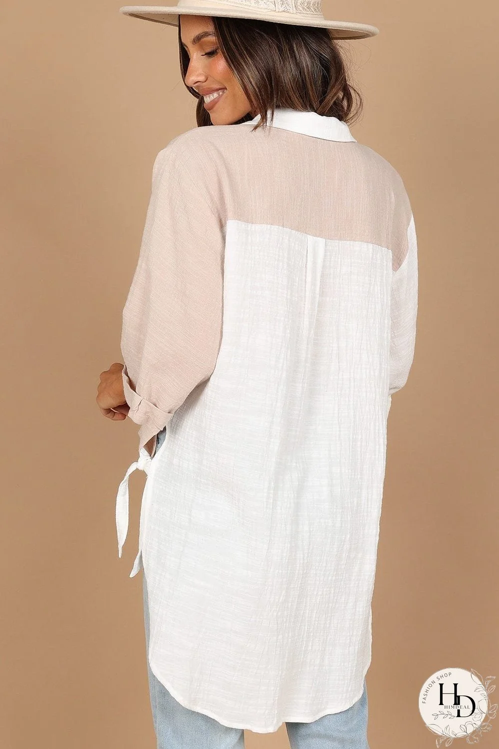 Stylish Linen and Cotton Blend Top