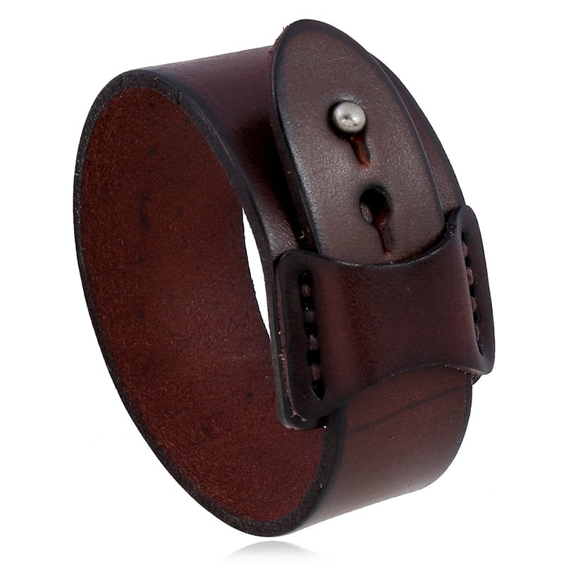 Men's retro simple leather bracelet