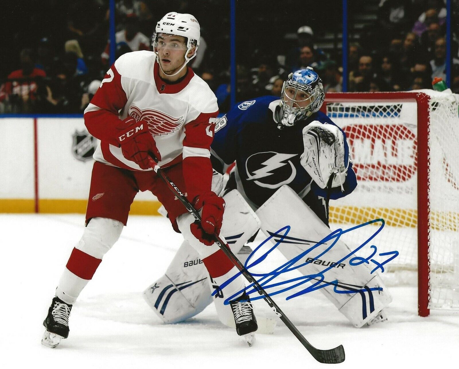 Michael Rasmussen signed Detroit Red Wings 8x10 Photo Poster painting autographed