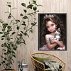 Diamond Painting -DIY Full Square Drill Girl with Pet(35x45cm)
