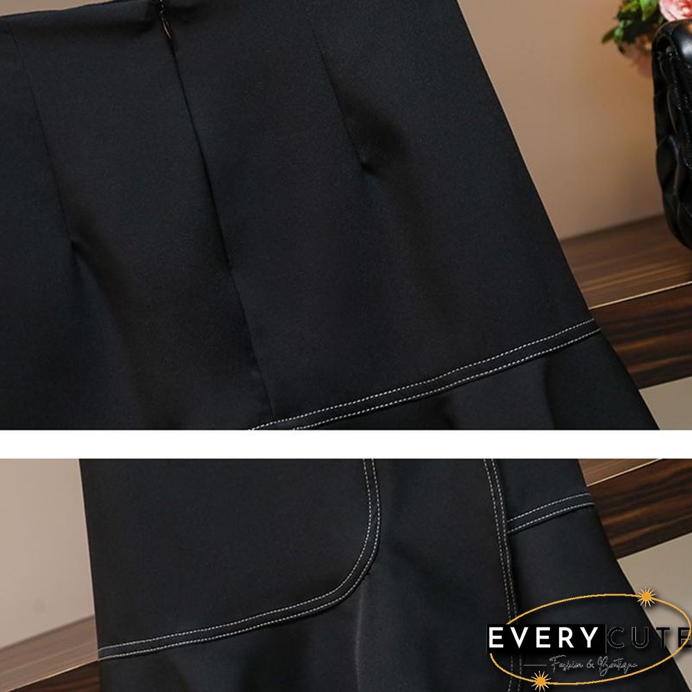 Chiffon Tee+Solid Color Skirt P10788