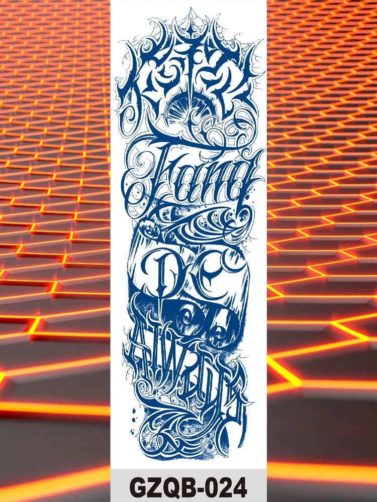 Temporary Flower Full Arm Tattoos Stickers Indian Wolf Dragon Navigator Totem Juice Ink Men Women Girl Leg Fake Tatoo Hot Sale