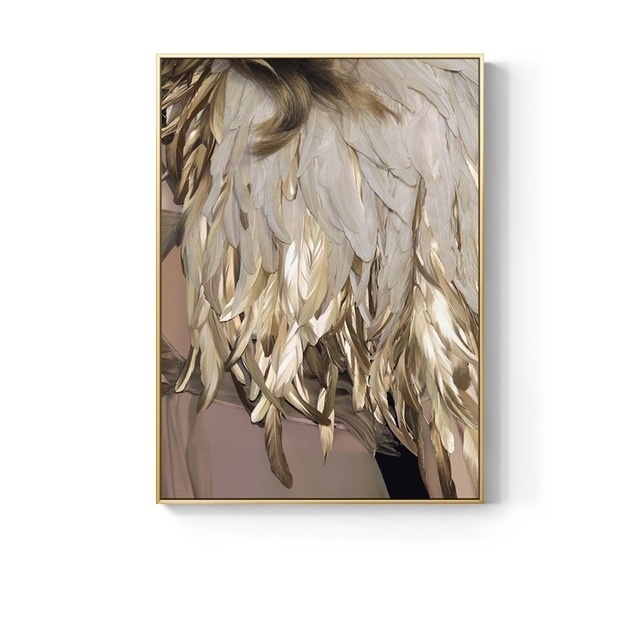 Wing Feather Canvas Wall Painting Nordic Vintage Room Luxury Home Retro Decor Abstract Poster Fashion Prints Decorative Pictures
