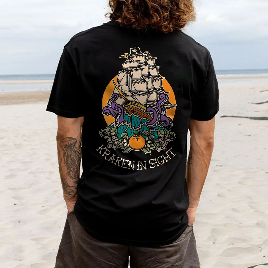 Kraken In Sight Printed Men's T-shirt