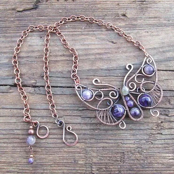 Wire Wrapped Butterfly Necklace