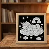 12Pcs DIY Pearl Painting Flying Horse for Home Wall Decor(15x15cm)