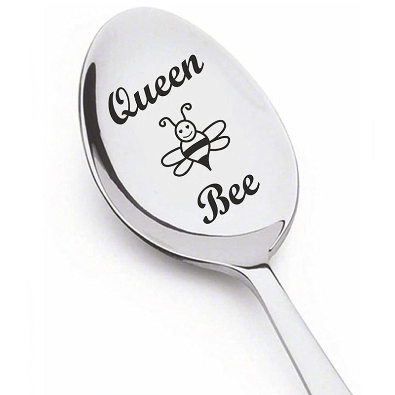 Fashion Letter Stainless Steel Spoon