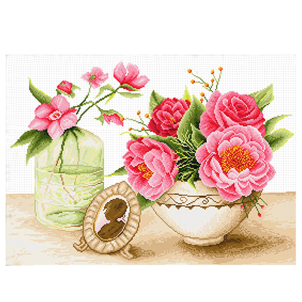 

Bright Flowers - 11CT Stamped Cross Stitch - 75*55CM (Big Size), 501 Original