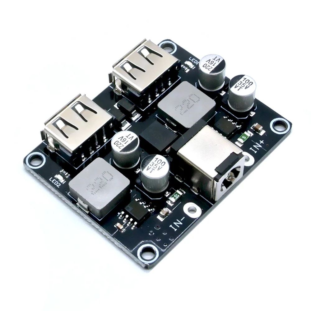DC-DC boost Converter 6-32V 9V 12V 24V To Fast Quick Charger Board Dual USB Step Down power supply Module QC3.0 QC2.0
