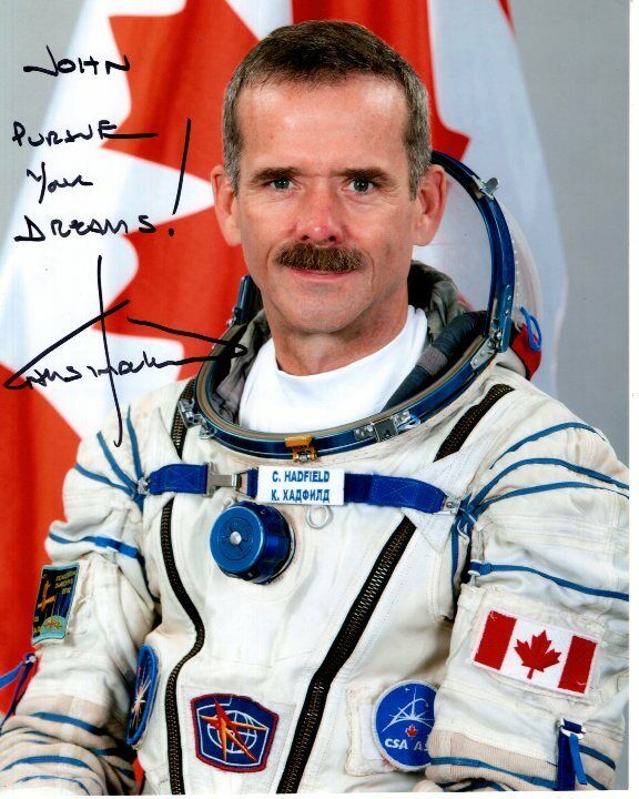 CHRIS HADFIELD Autographed Signed CSA ASTRONAUT Photo Poster paintinggraph - To John