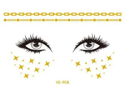 Glitter Face Jewels Sticker Temporary Tattoo Party Face Makeup Tools Rhinestones Flash Tattoo Stickers Fake Diamond