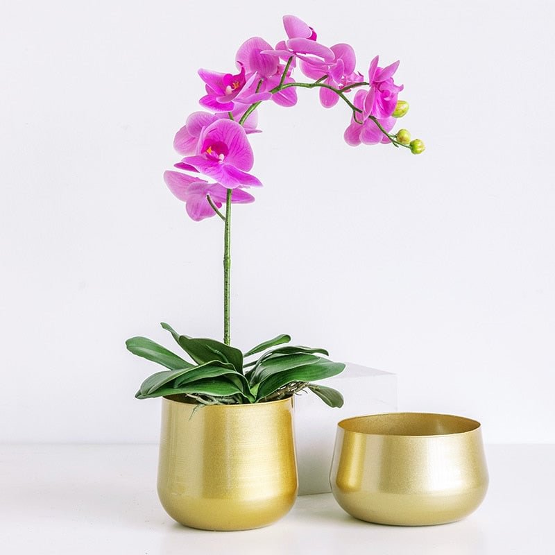 Golden Wrought Iron Creative Flower Pot  Nordic Style