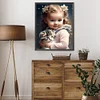 Diamond Painting-5D Full Round Drill  Sweet Girl(40x50cm)