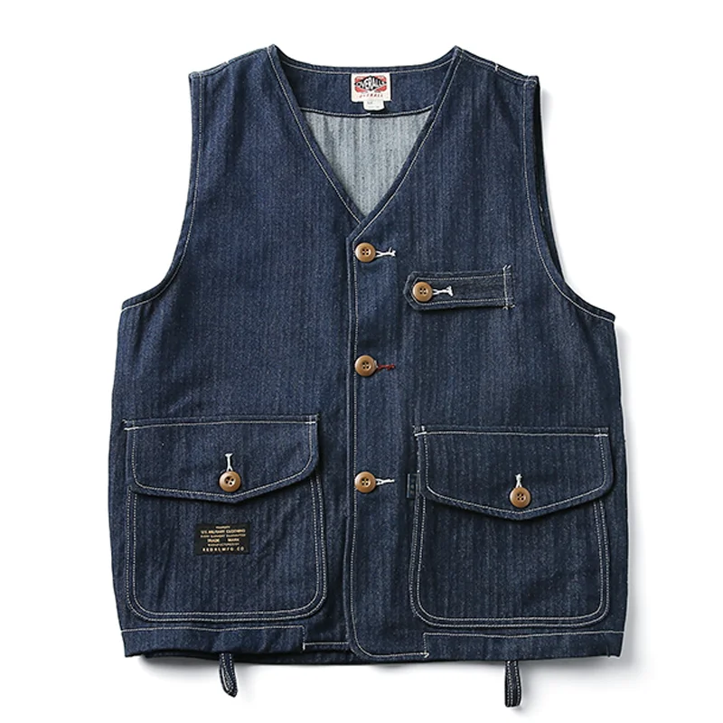 Classic American Pocket Casual Denim Vest