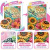 Dragonfly Sunflower Verse Special Shaped DIY Partial Drill Diamond Painting Kits 30x40cm
