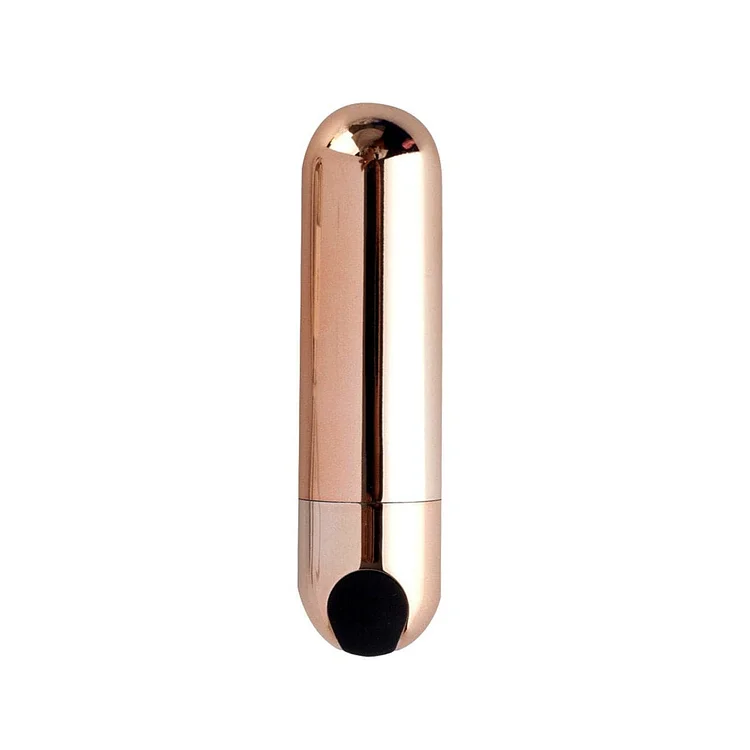 Pornhint Rose Goldtone 10 Function Rechargeable Waterproof Bullet Vibrator - 3 Inch