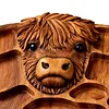 Highland Cow Wooden Charcuterie Board Rustic Farmhouse Serving Tray Cheese Board
