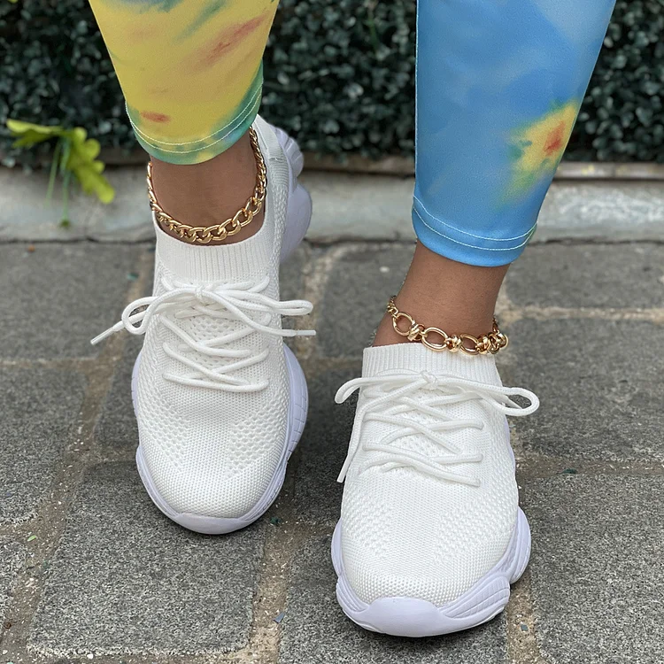 Women's Comfortable Breathable Lace-Up Sneakers