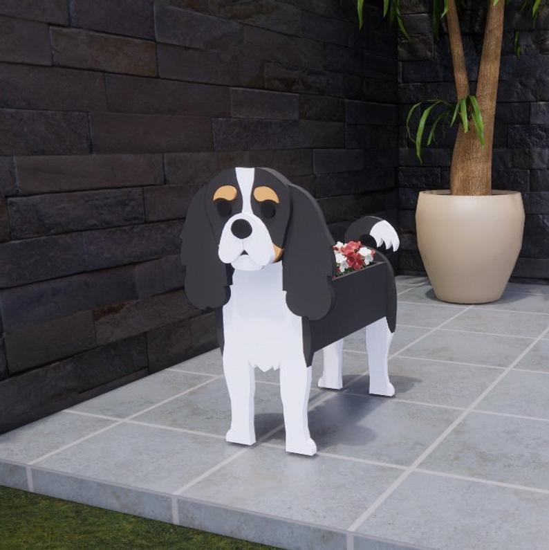 Dog Planter - Cavalier King planter