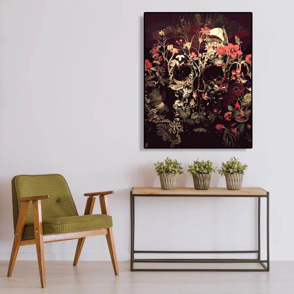 Flower Skull - Paint By Number(40*50cm)
