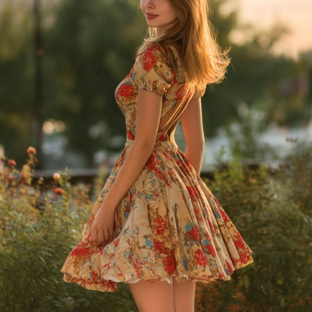 Vintage Floral Dress