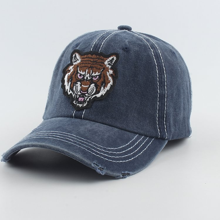 Embroidery Tiger Fitted Hats Unisex Baseball Caps