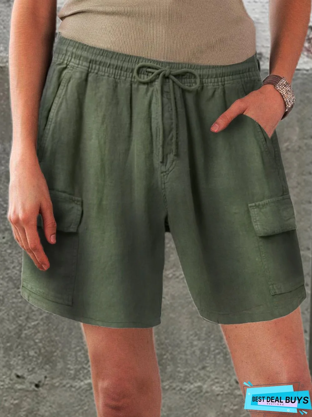 Cotton-Blend Shift Cargo Shorts