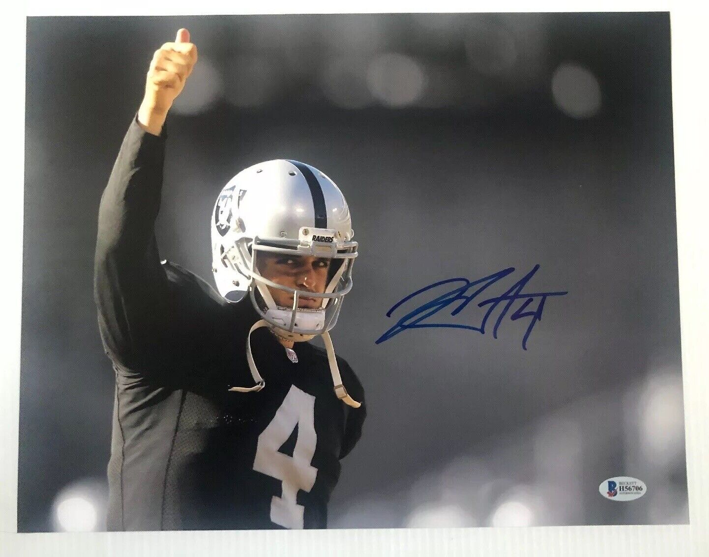 Derek Carr Signed Autographed 11x14 Photo Poster painting Oakland Raiders BECKETT COA 4