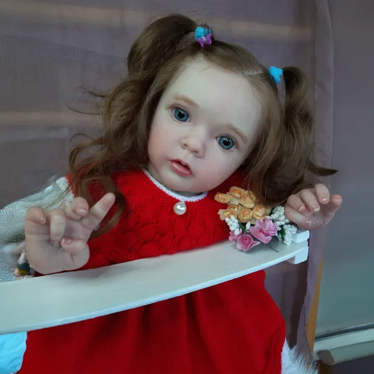 20" Reborn Toddler Baby Doll Girl with Brown Hair Solain with Heartbeat💖 & Sound🔊：Realistic Reborn Baby Dolls By Rsgdolls®