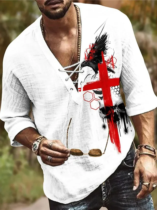 Men's T-Shirt 3D Print Short Sleeve Casual Tops